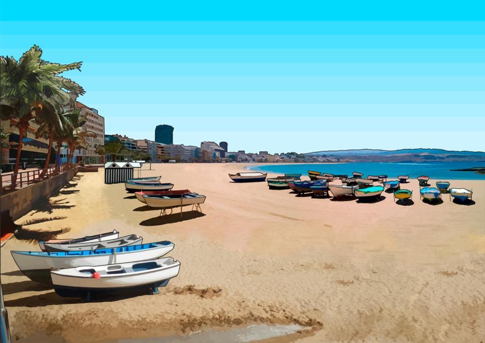 Primera Linea Playa Canteras With Sea View Las Palmas de Gran Canaria Exteriör bild